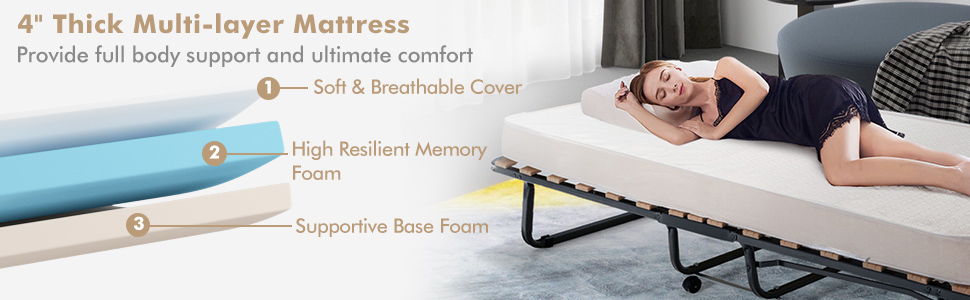 folding bed cot