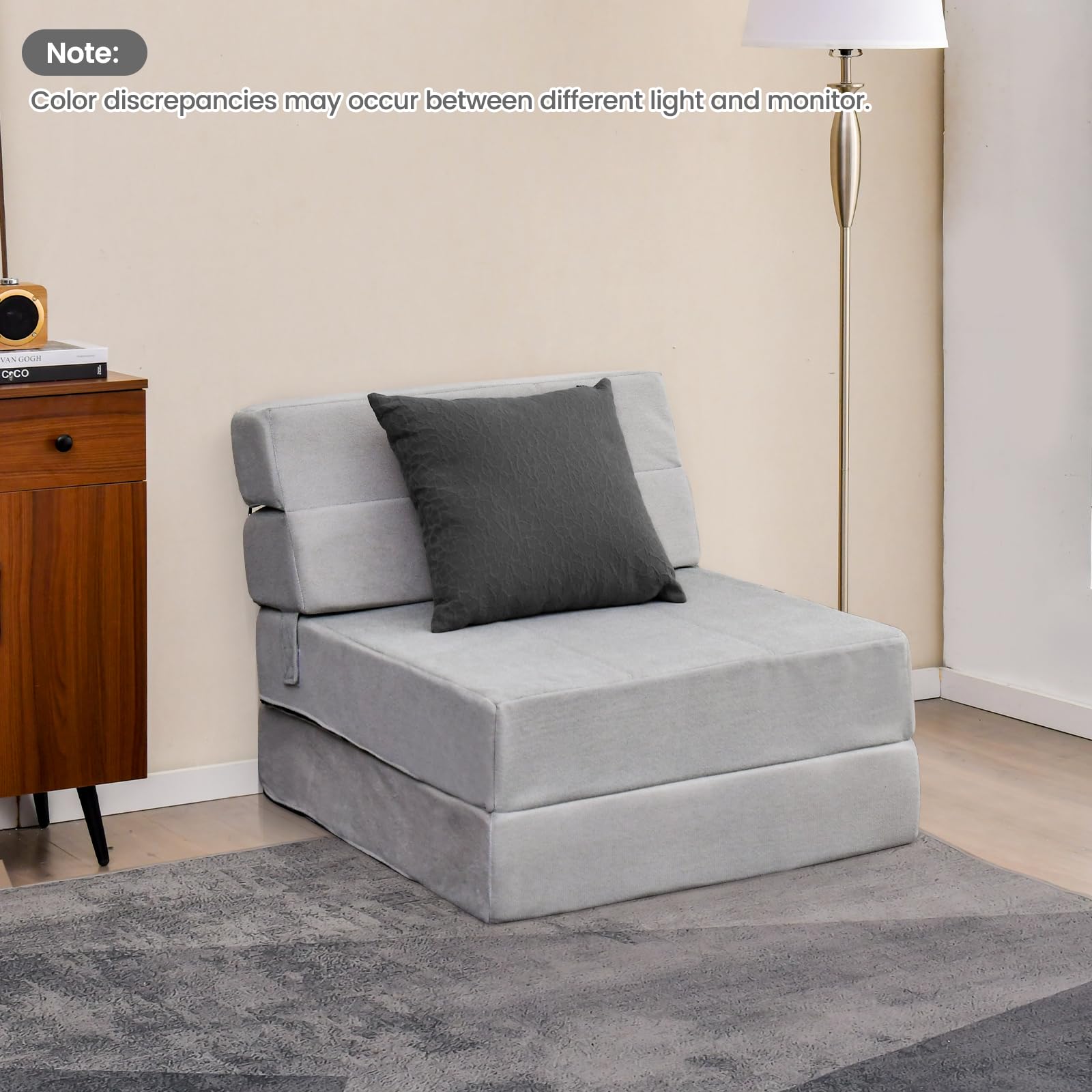 Folding Floor Sofa Bed, Convertible Sleeper Chair Bed