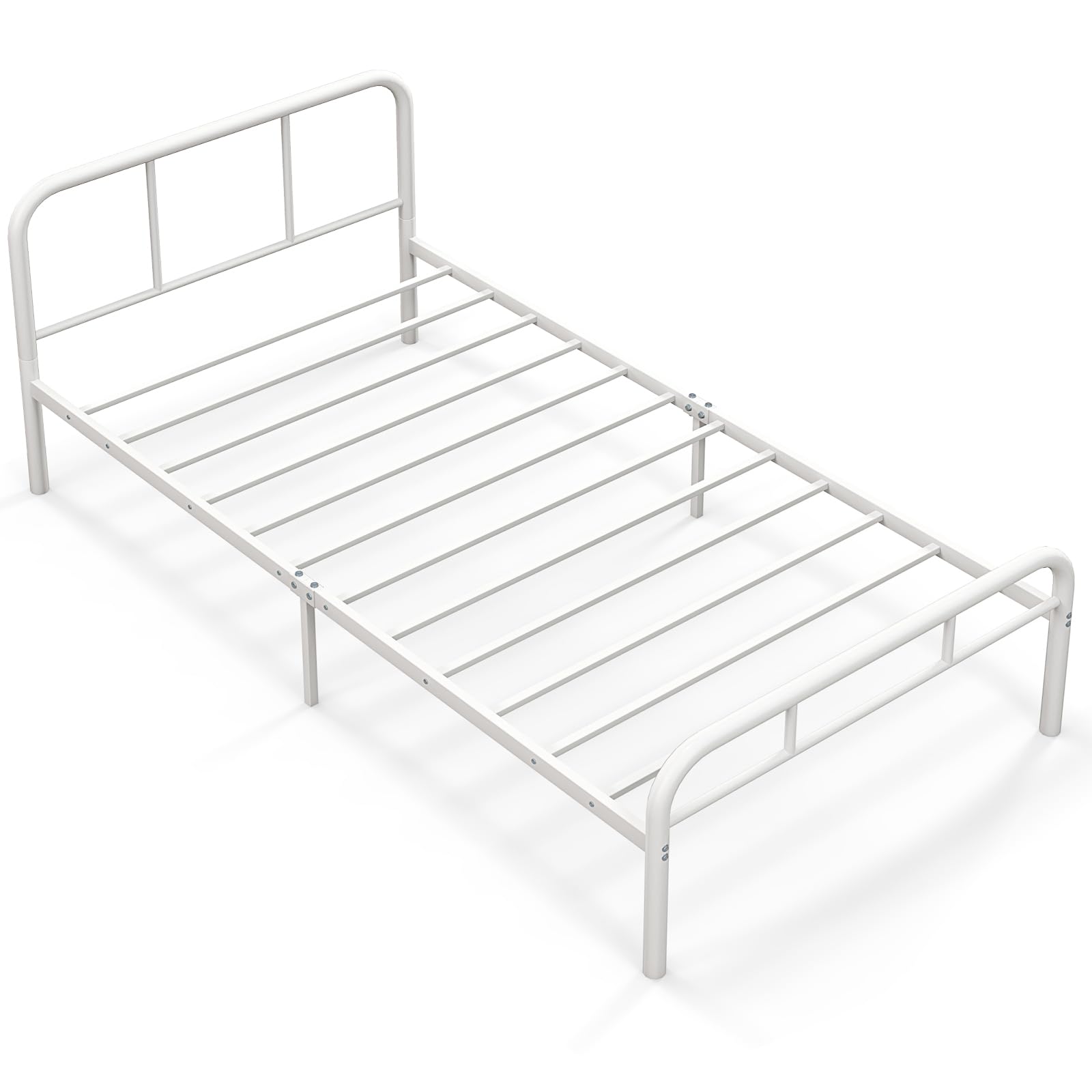 Metal Platform Bed Frame with Headboard & Footboard