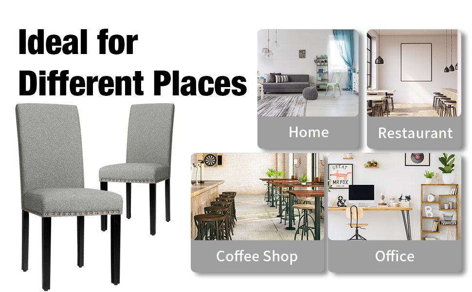 Fabric Dining Chairs Set