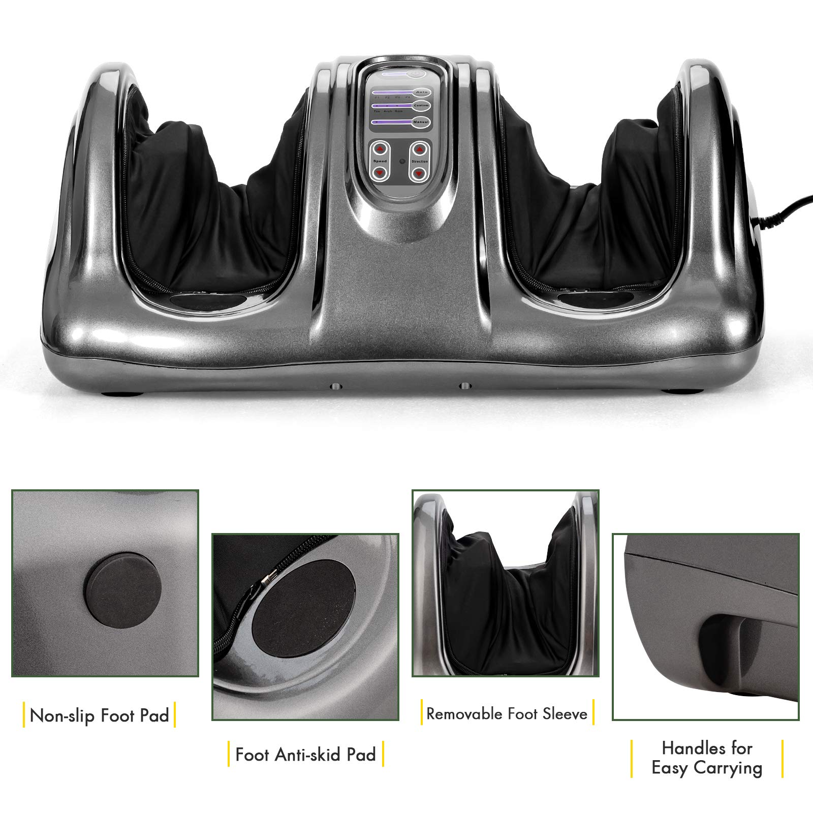 Electric Shiatsu Foot Massager with Remote and 4 Massage Modes