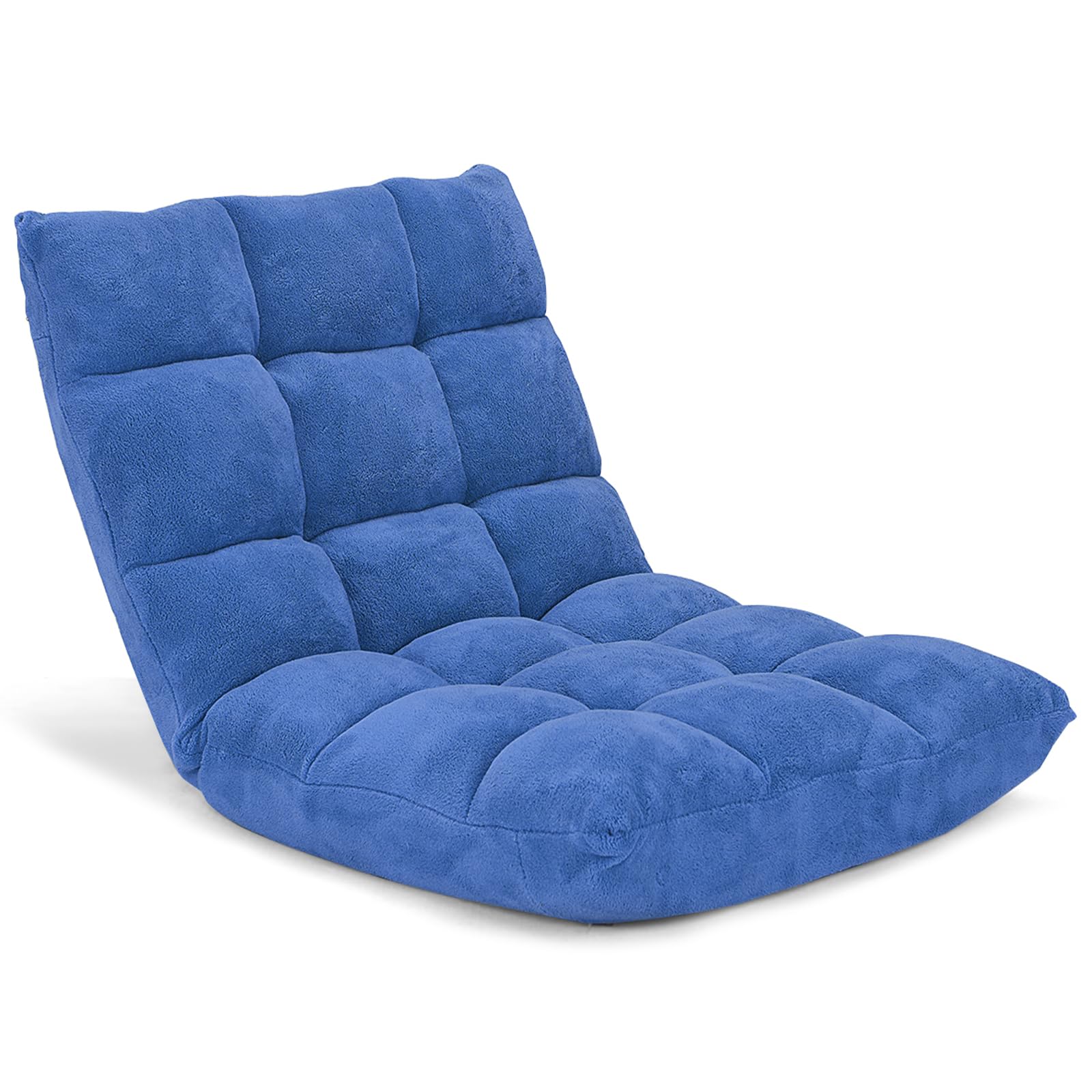 Floor Chairs for Adults - Floor Gaming Chair with Back Support, Coral Velvet, 14 Adjustable Position
