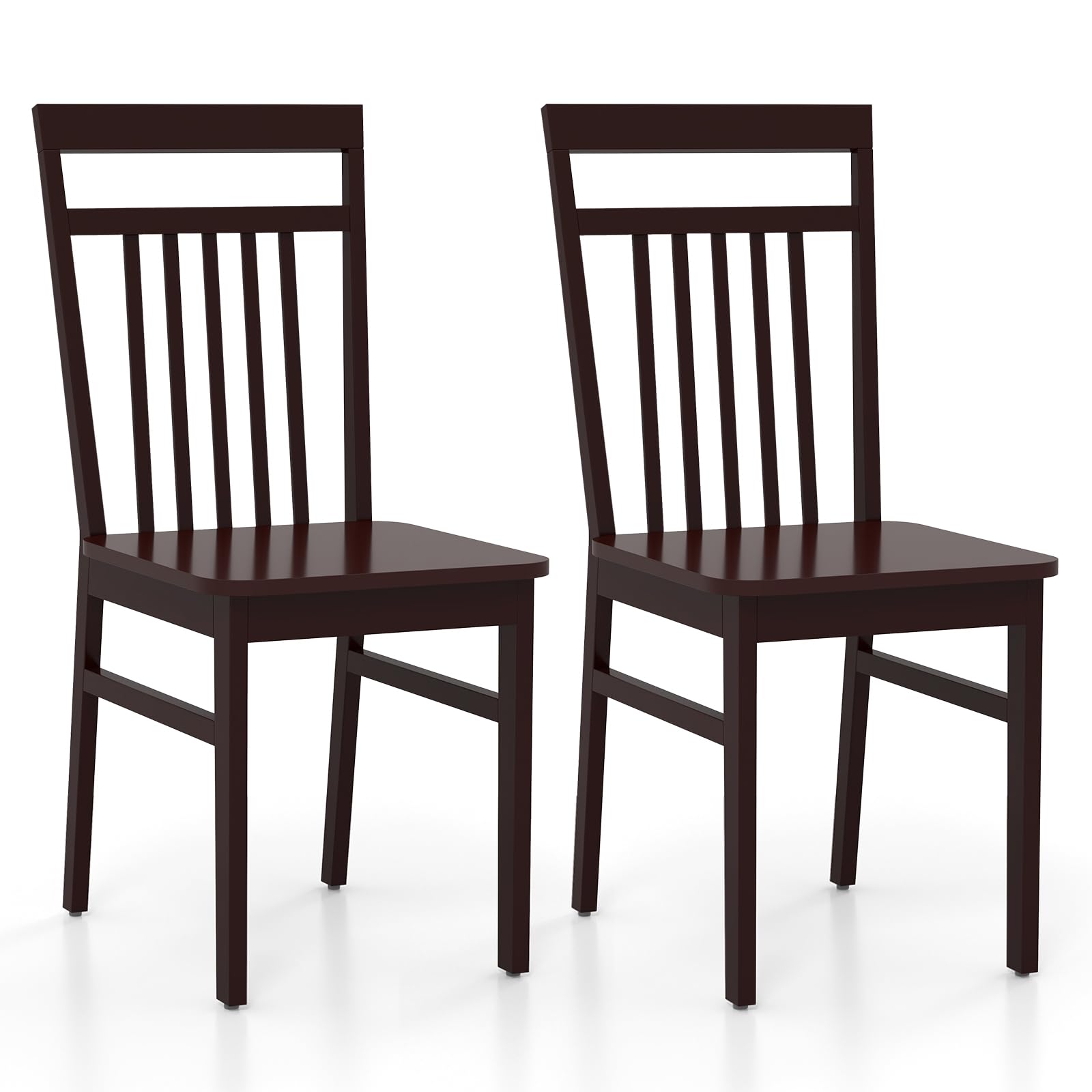Wood Dining Chairs Set of 2/4, Kitchen Chairs with Solid Wood Frame