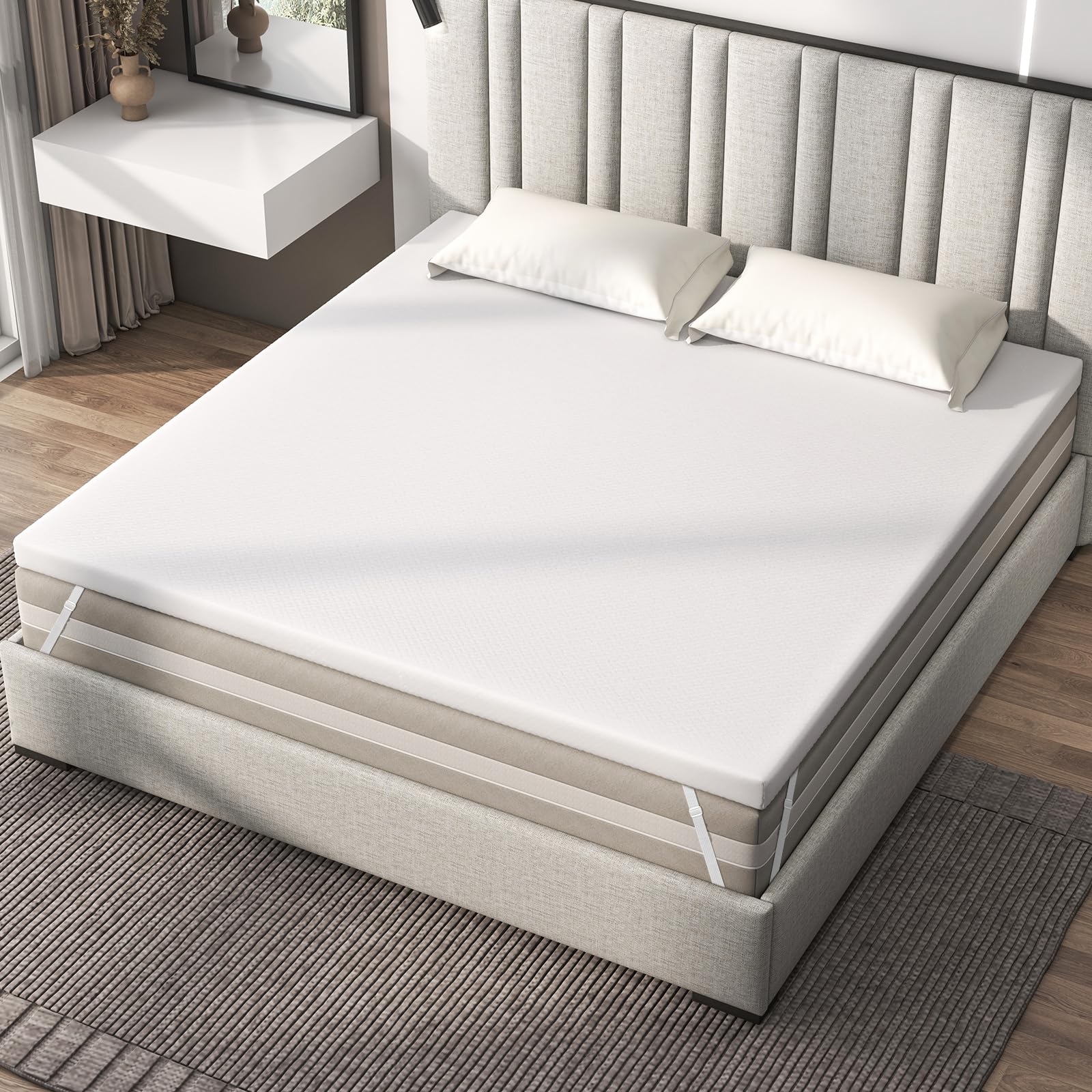 Cooling Gel-Infused Memory Foam Mattress Topper