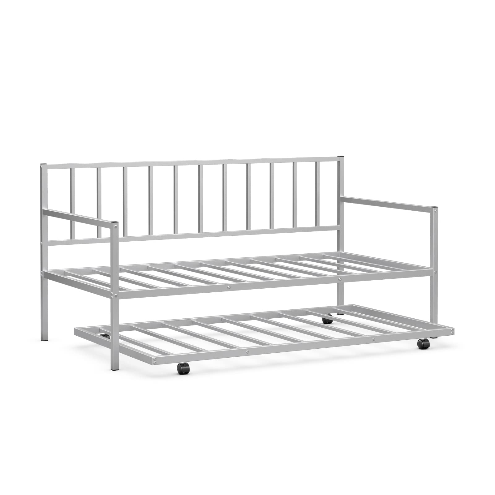 Metal Twin Size Daybed with Trundle