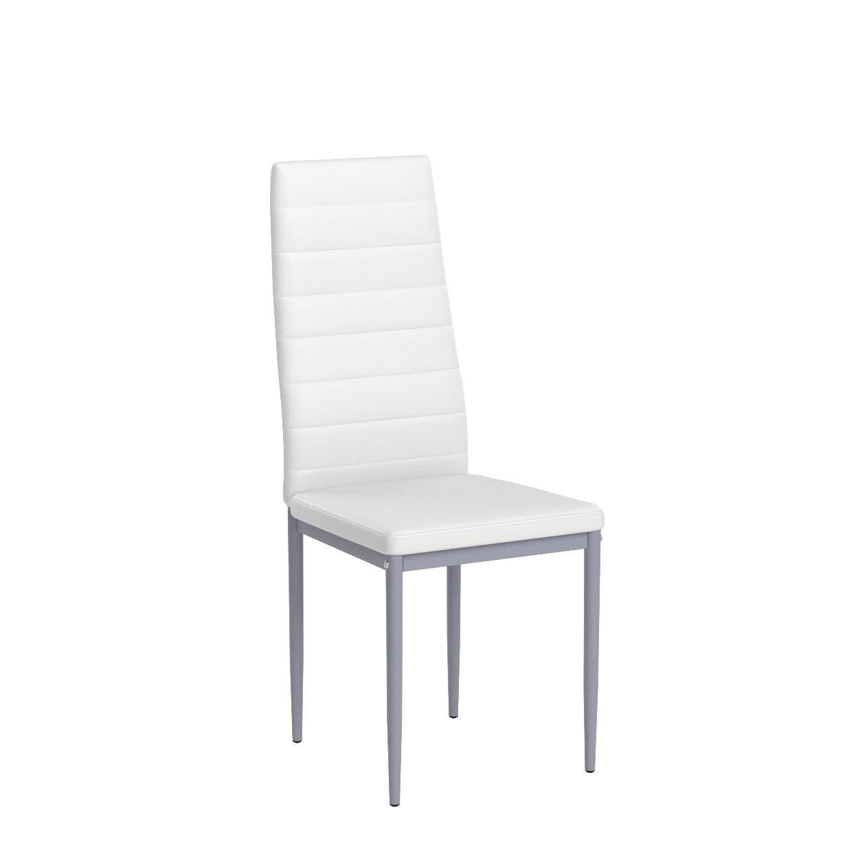 PU Leather Dining Chairs Set of 4, Upholstered Side Chairs w/Ergonomic High Backrest & Steel Frame