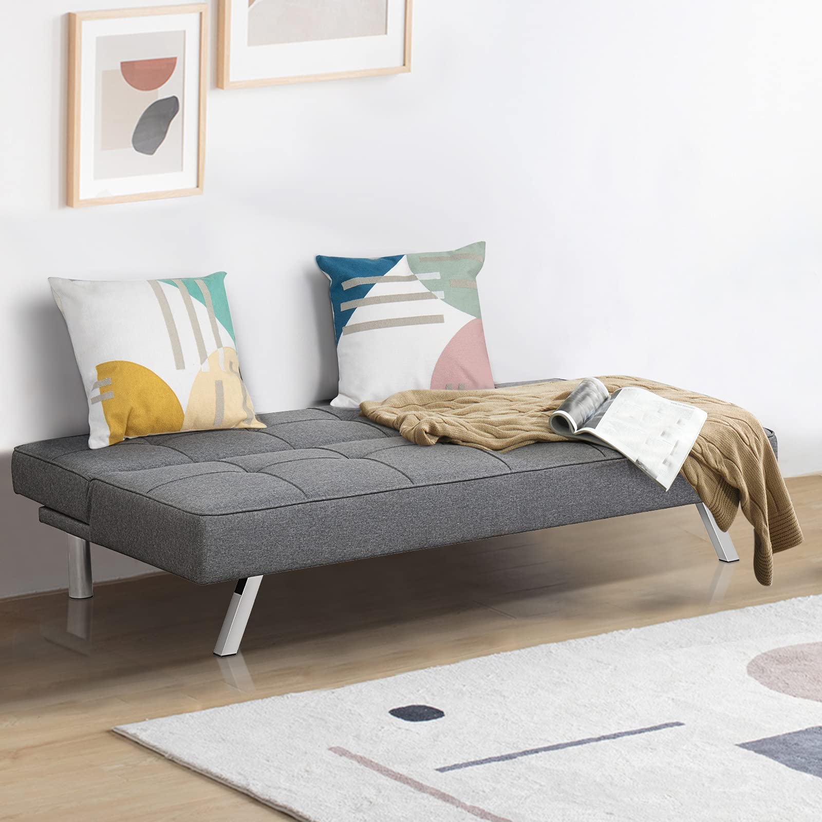 3 Seater Convertible Sofa Bed with 3 Adjustable Angles