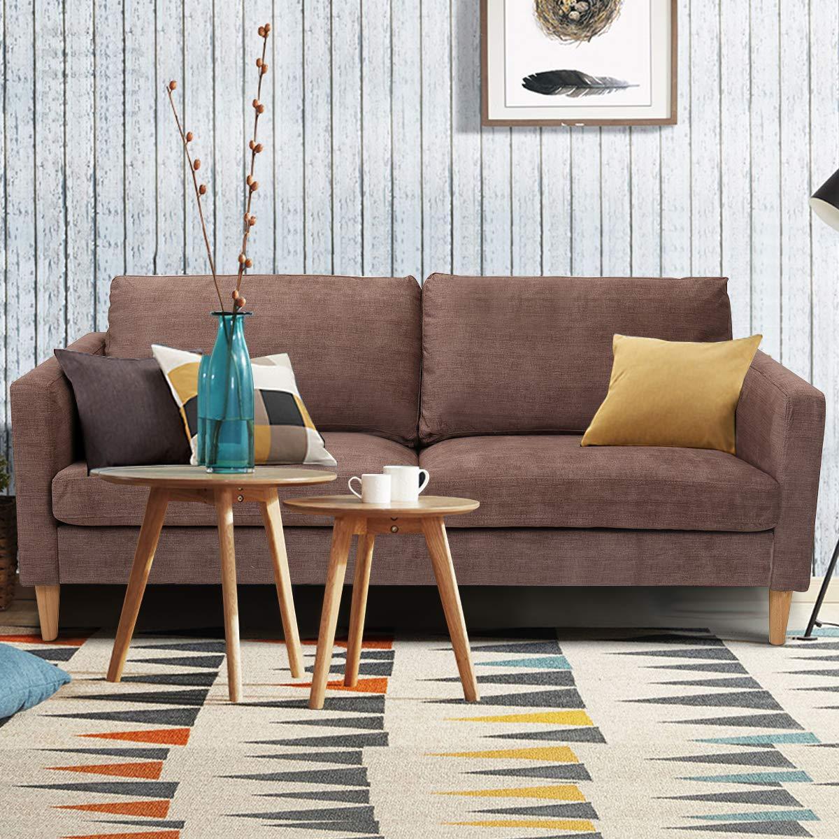 Modern upholstered futon sofa