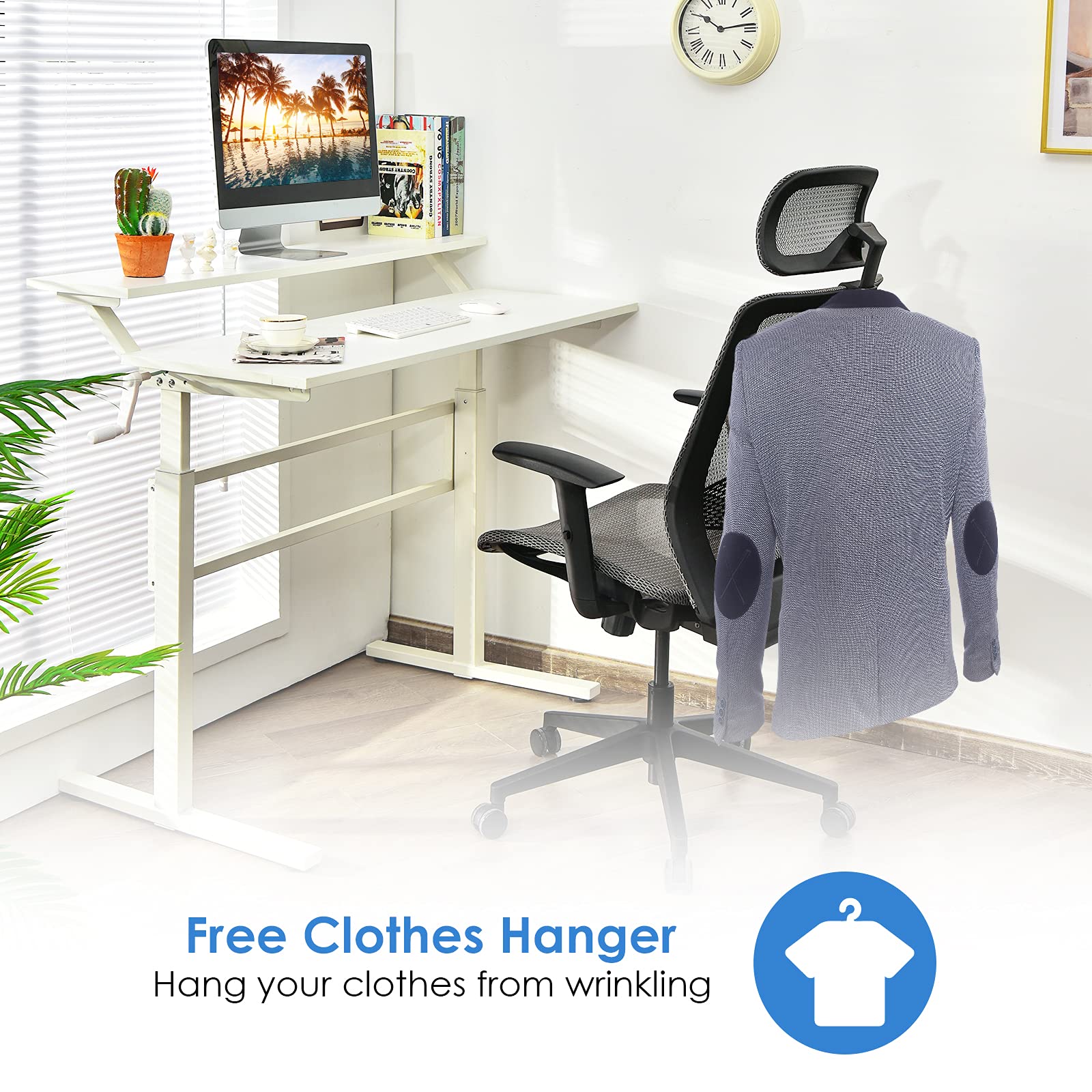 Ergonomic Office Chair, Mesh Desk Chair Back Support with Adjustable Headrest