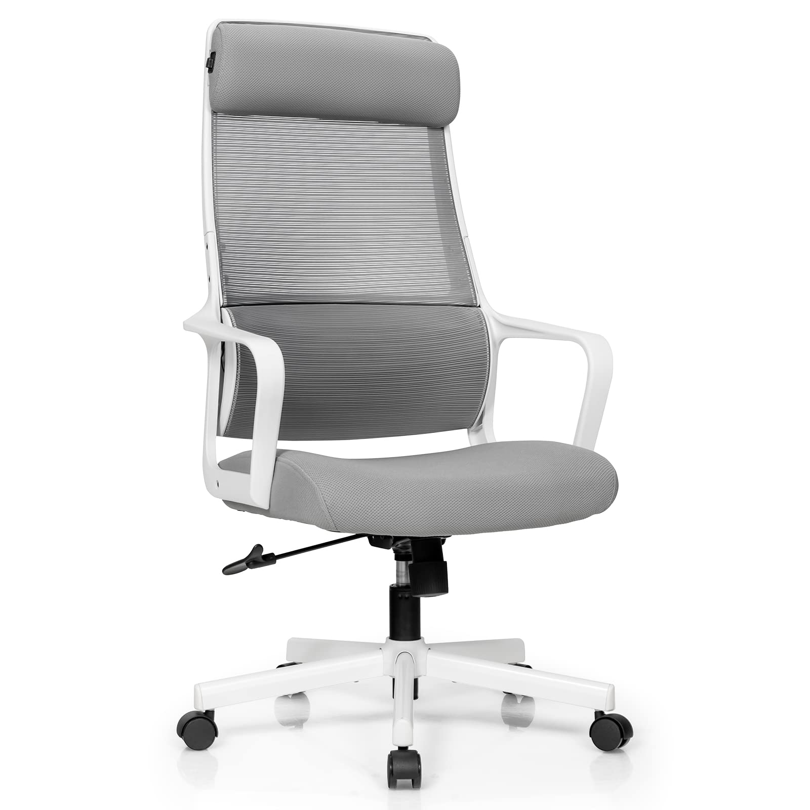High Back Mesh Heating Headrest and Lumbar Support Armrest, Ergonomic Computer, Executive Task Home Office Desk Chairs