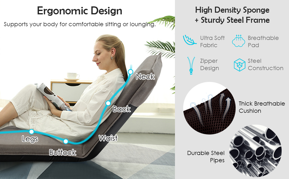 Adjustable Mesh Floor Sofa Chair