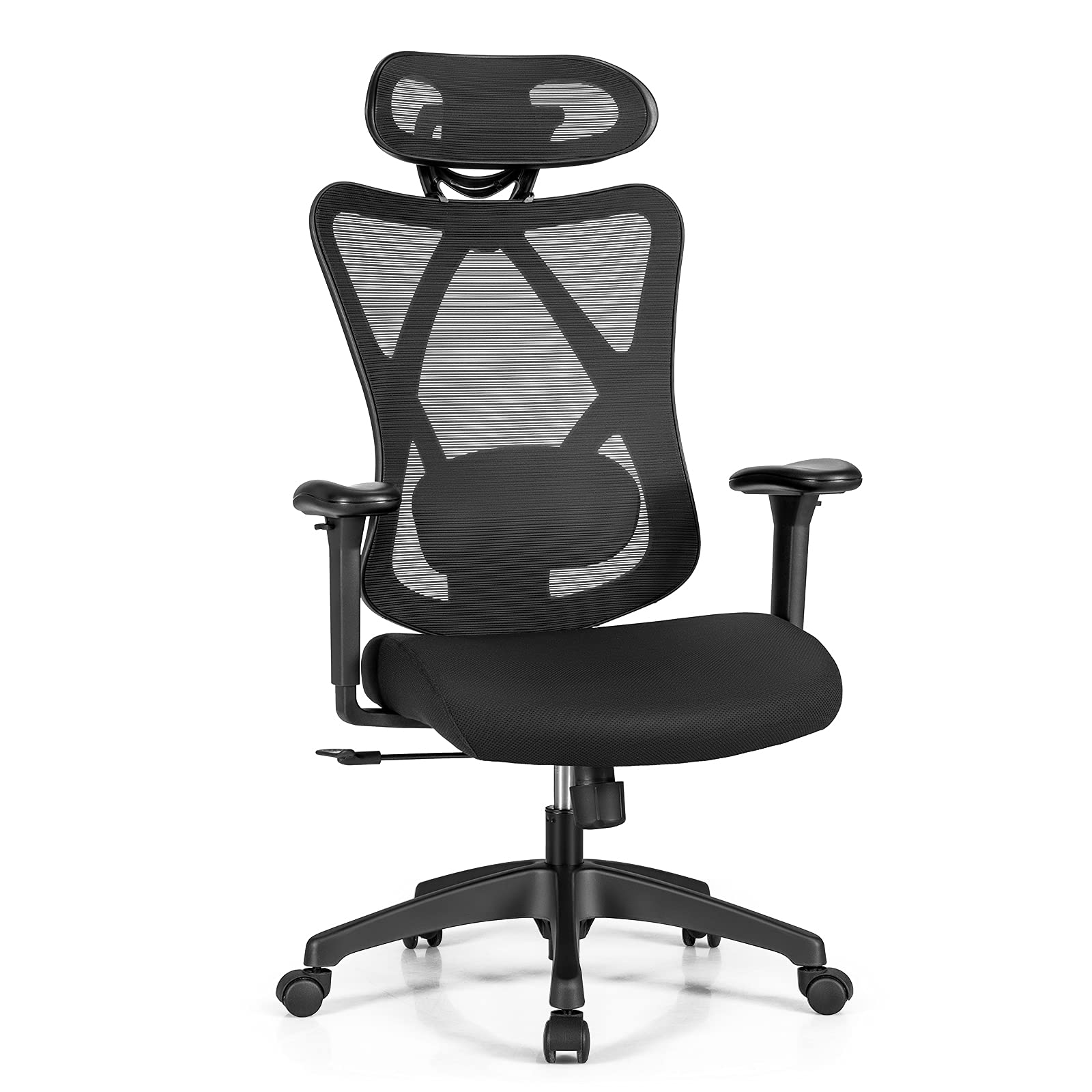 Ergonomic Office Chair with Adjustable Lumbar Support, Armrests and Headrest