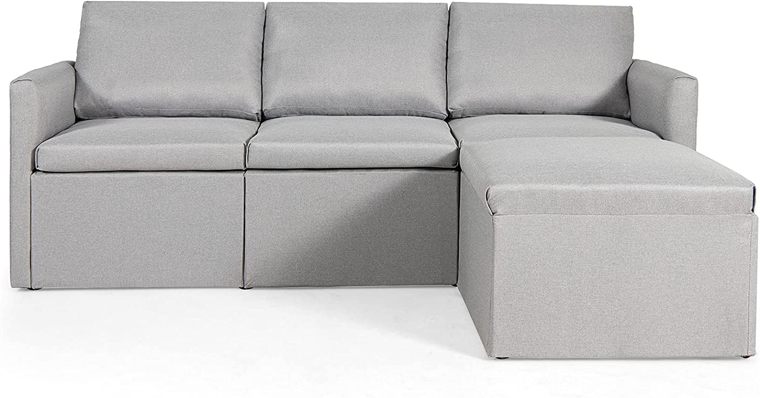 Modern L-Shaped Convertible Sectional Sofa Couch with Reversible Chaise
