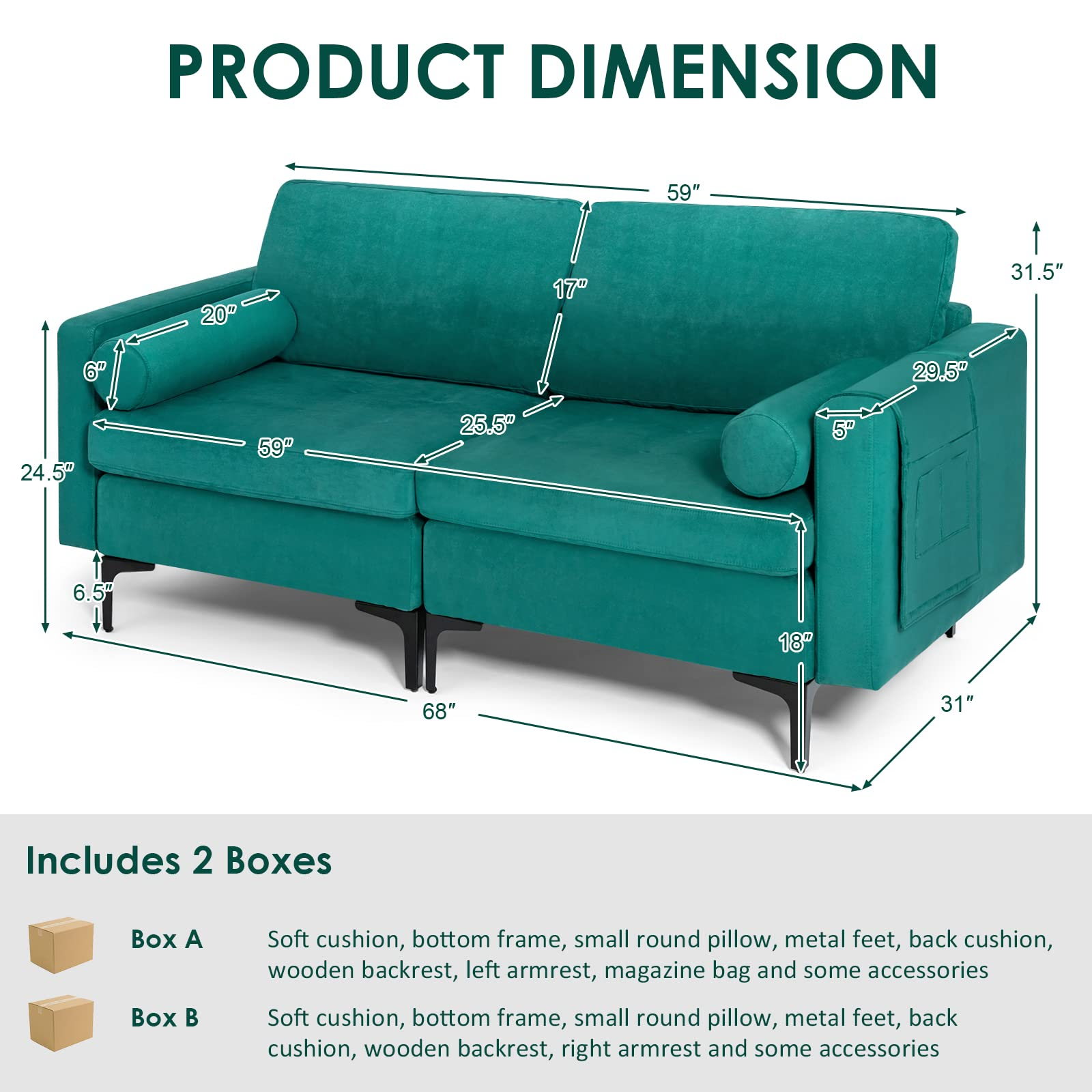 Heavy Duty Sleeper Sofa Couch for Living Room
