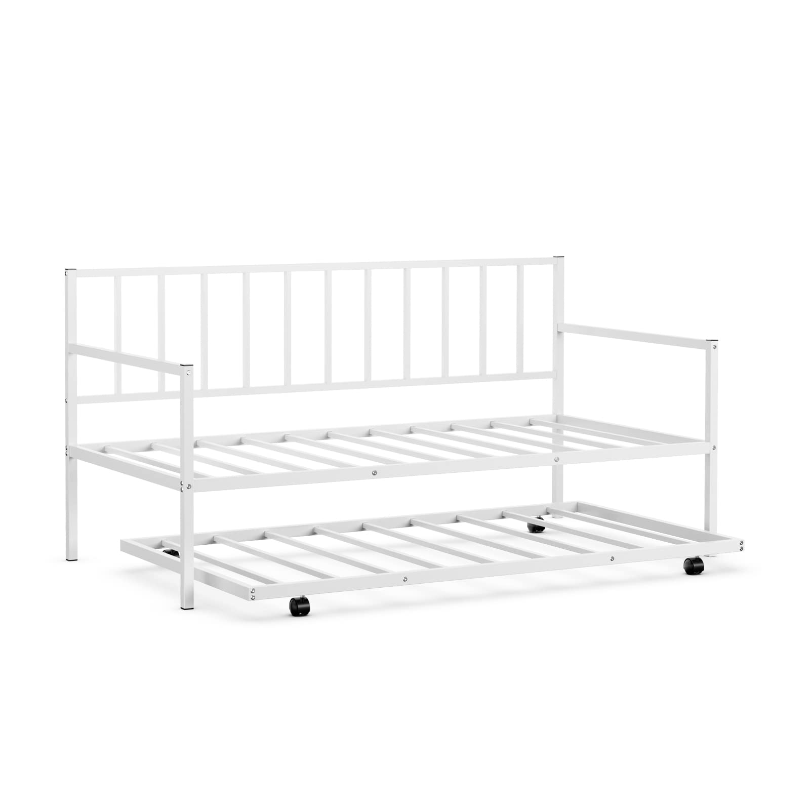 Metal Twin Size Daybed with Trundle