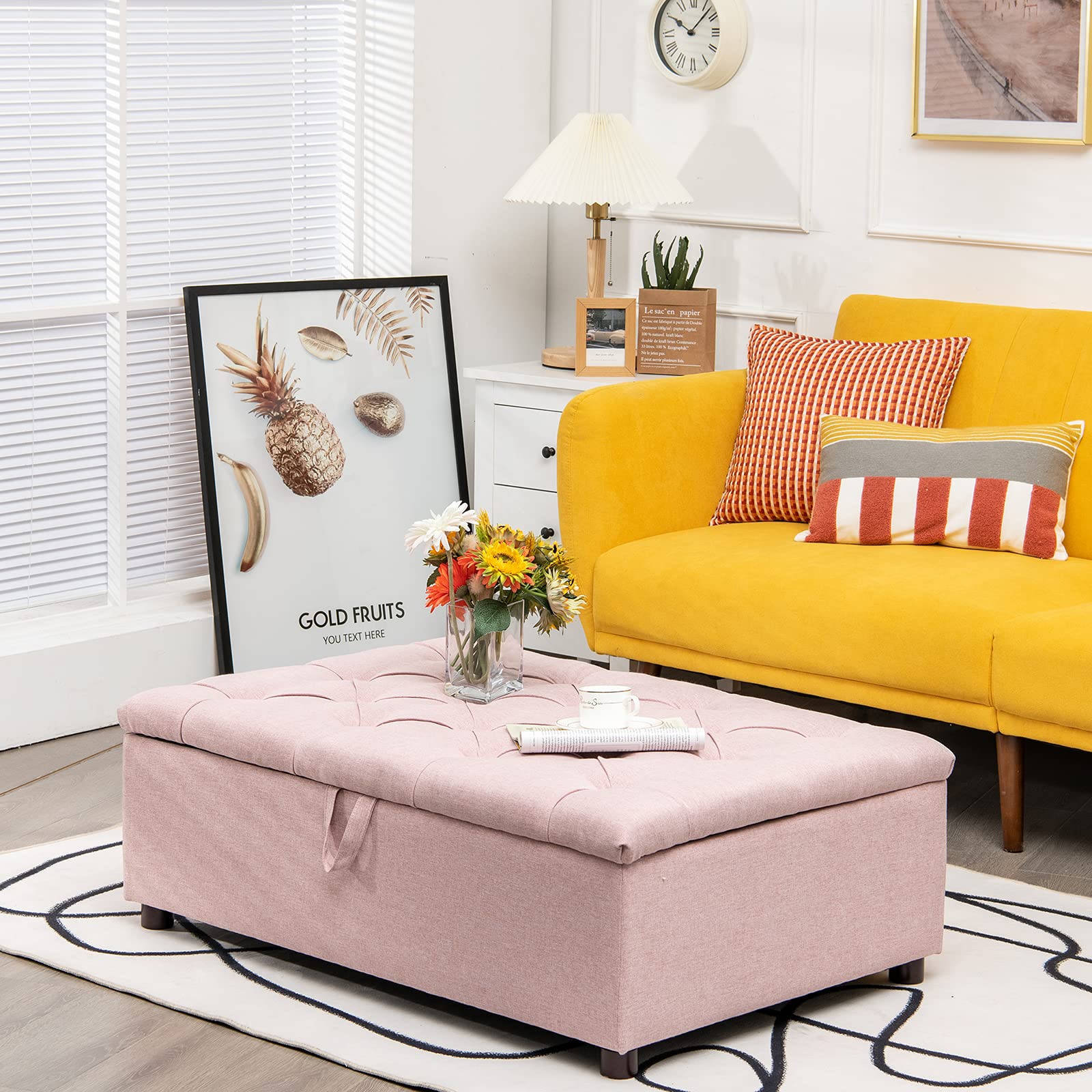 Folding Ottoman Sleeper Chair With Mattress, Convertible Fold Out Sofa Bed