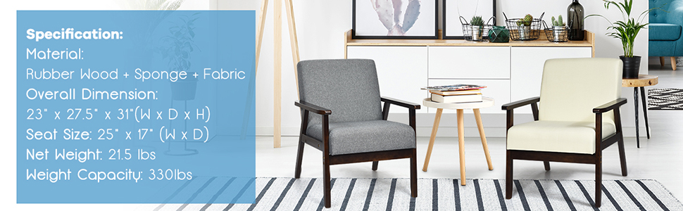 mid century accent chair