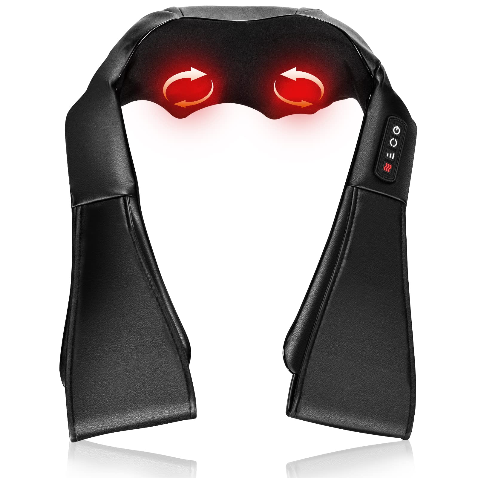 Shiatsu Neck Back and Shoulder Massager w/Heat, Deep Tissue 3D Kneading Massage Pillow