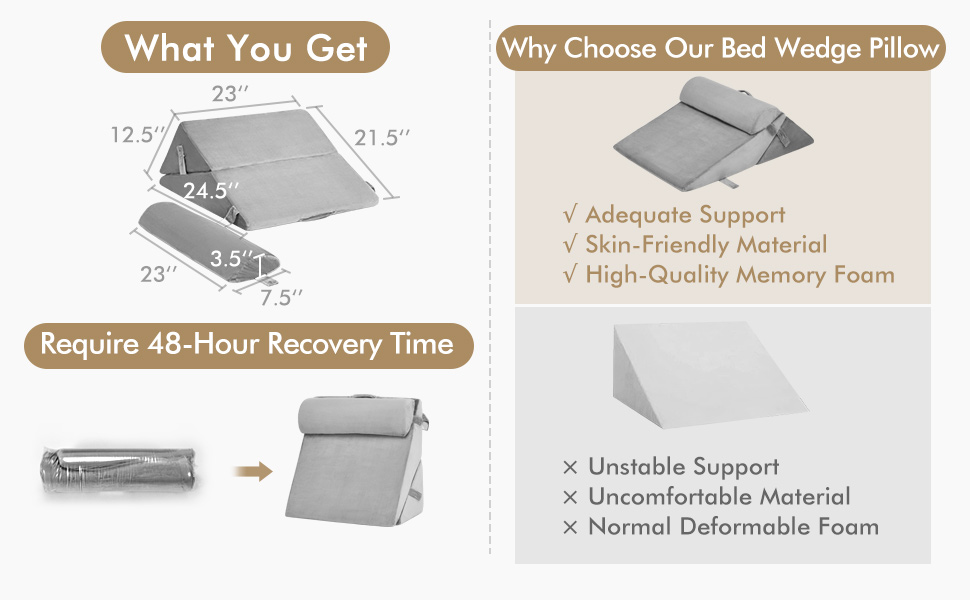 wedge pillow set
