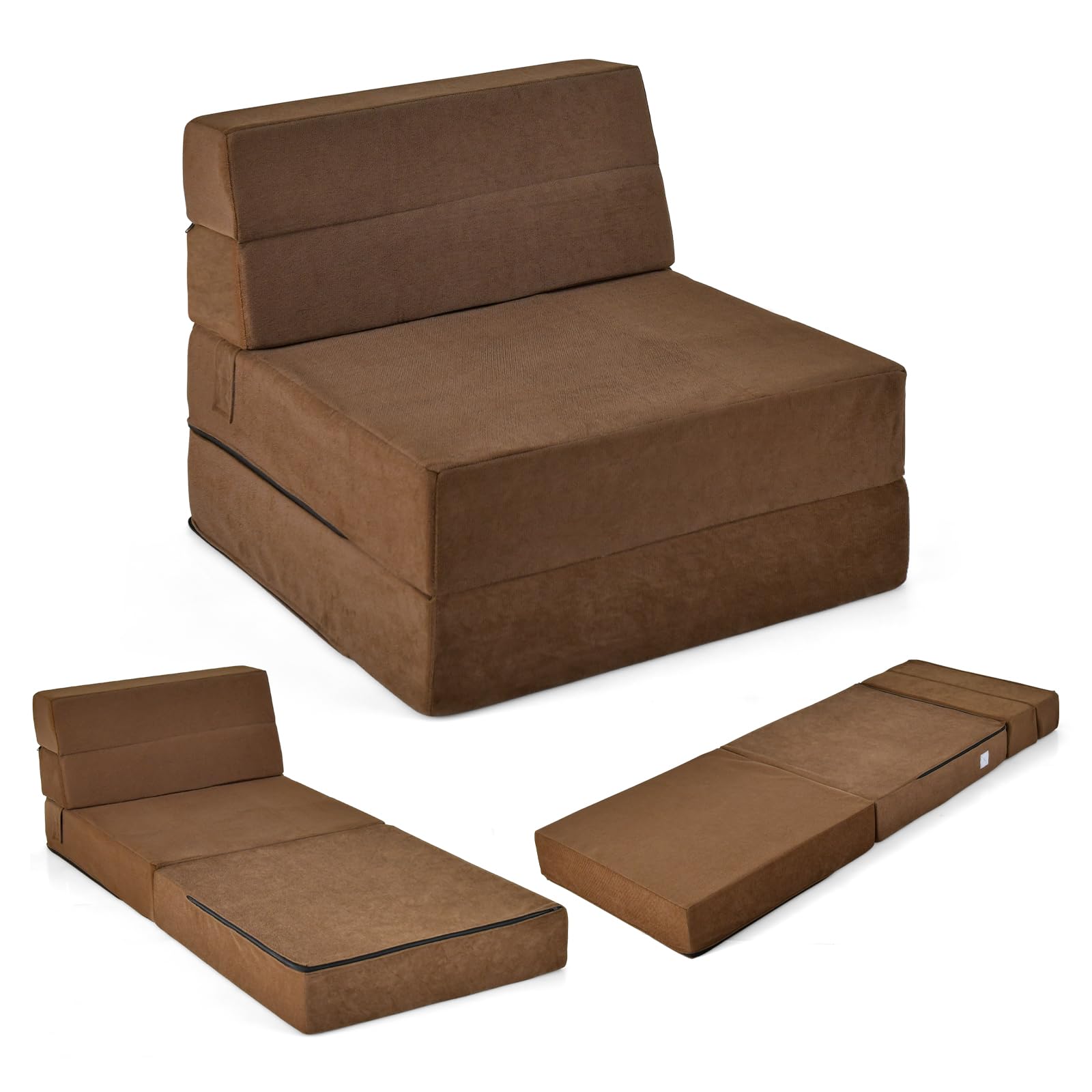 Convertible Sofa Bed, Floor Couch Sleeper, Folding Futon Guest Bed