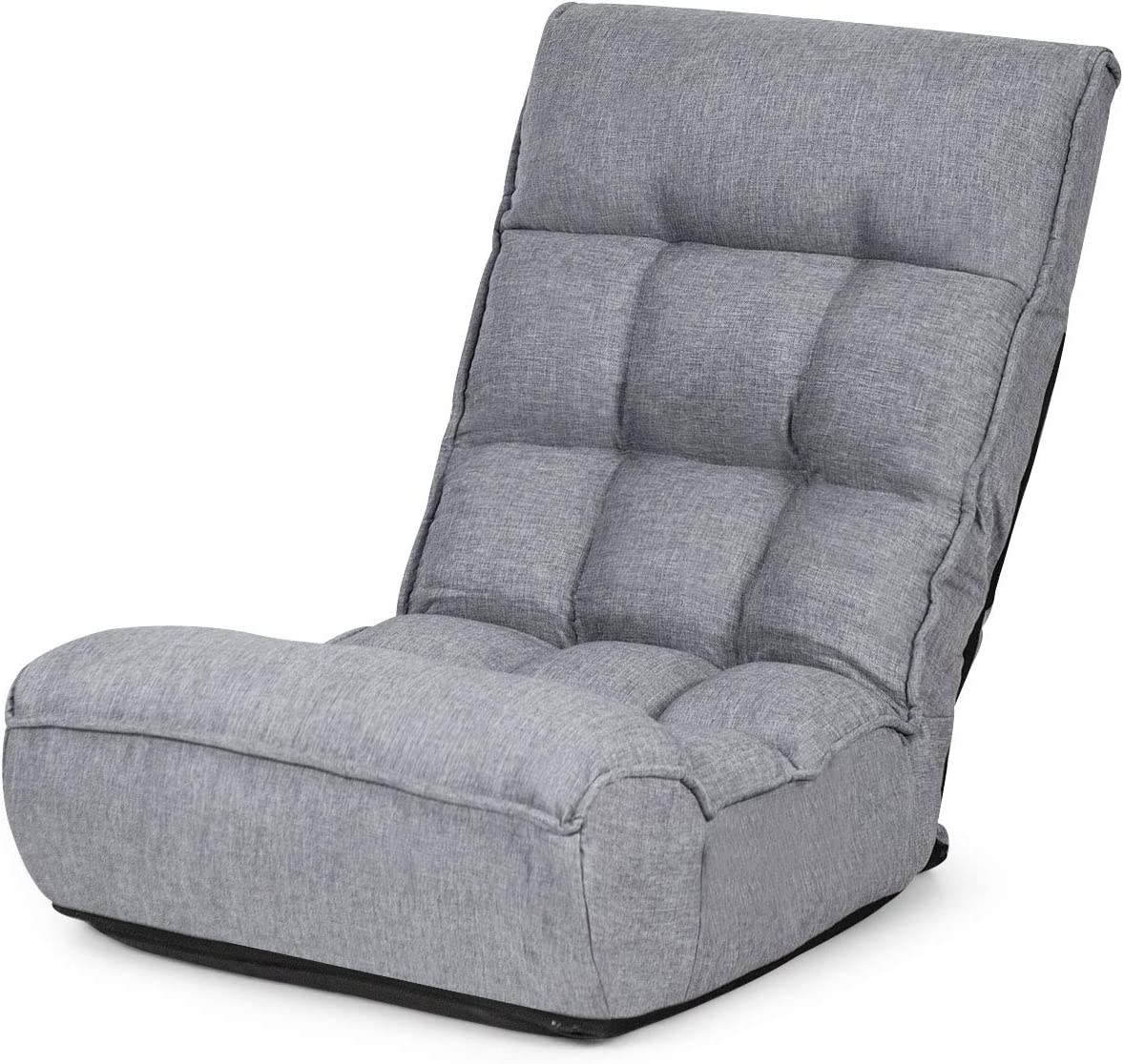  Folding Floor Lounge Chair with 5-Position Adjustable Head & 4-Position Adjustable Backrest