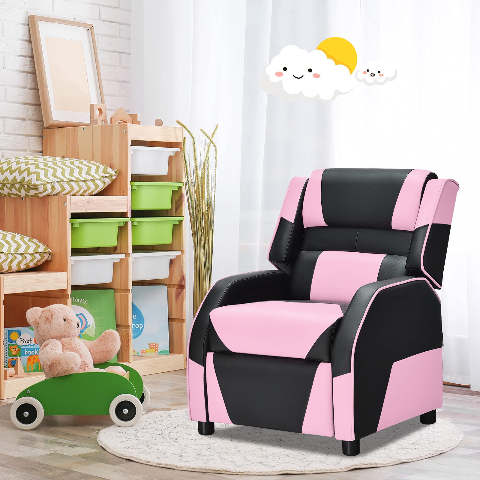 Adjustable Kids Gaming Recliner Chair with Footrest, Headrest & Lumbar Support