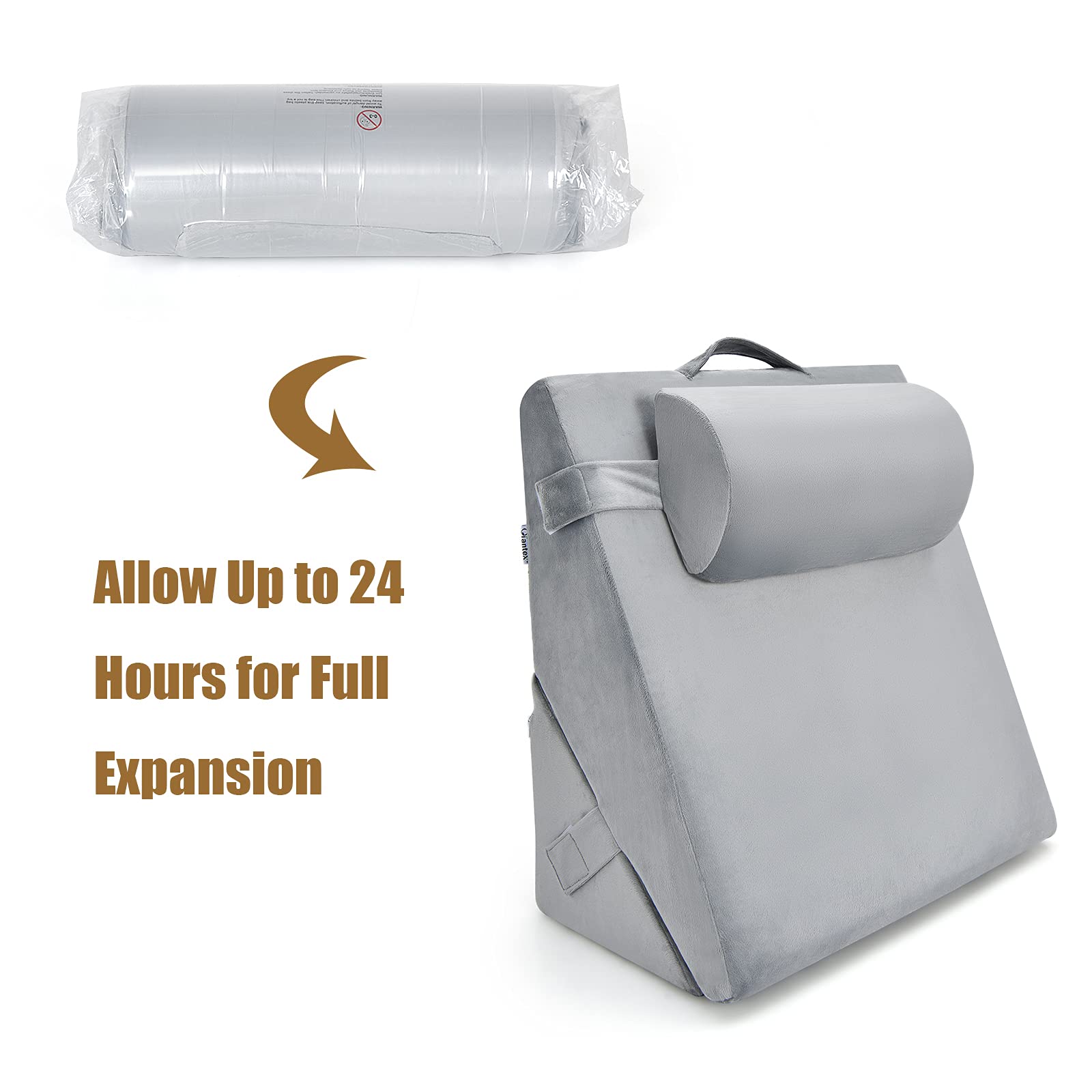 Memory Foam Wedge Pillows with Head Support for Sleeping and Sitting