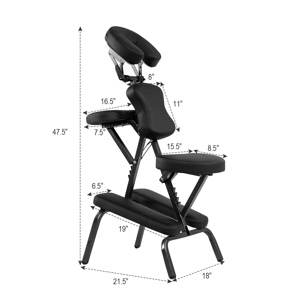 PU leather Portable Massage Chair with Carrying Bag