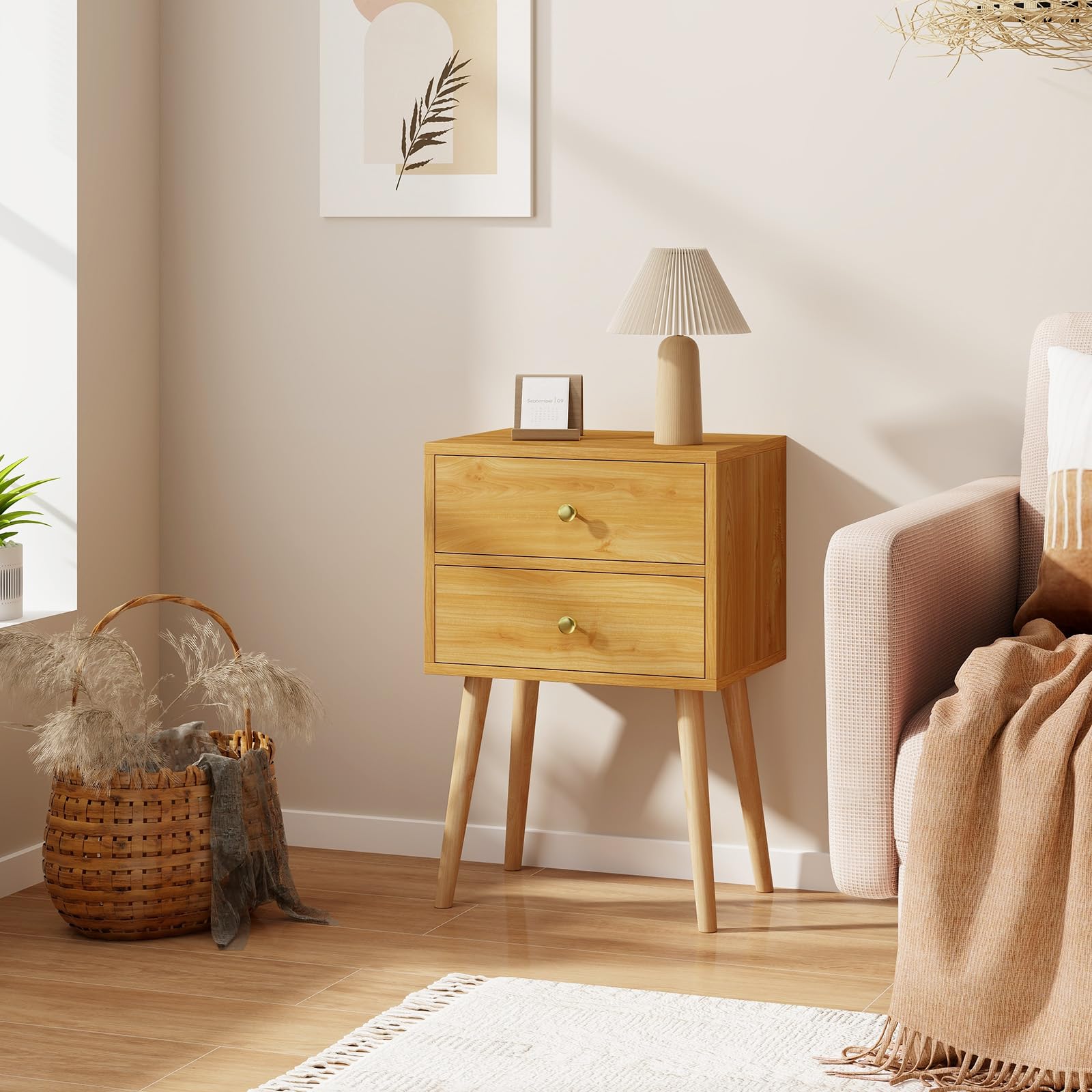 Nightstand with 2 Drawers（1/2）