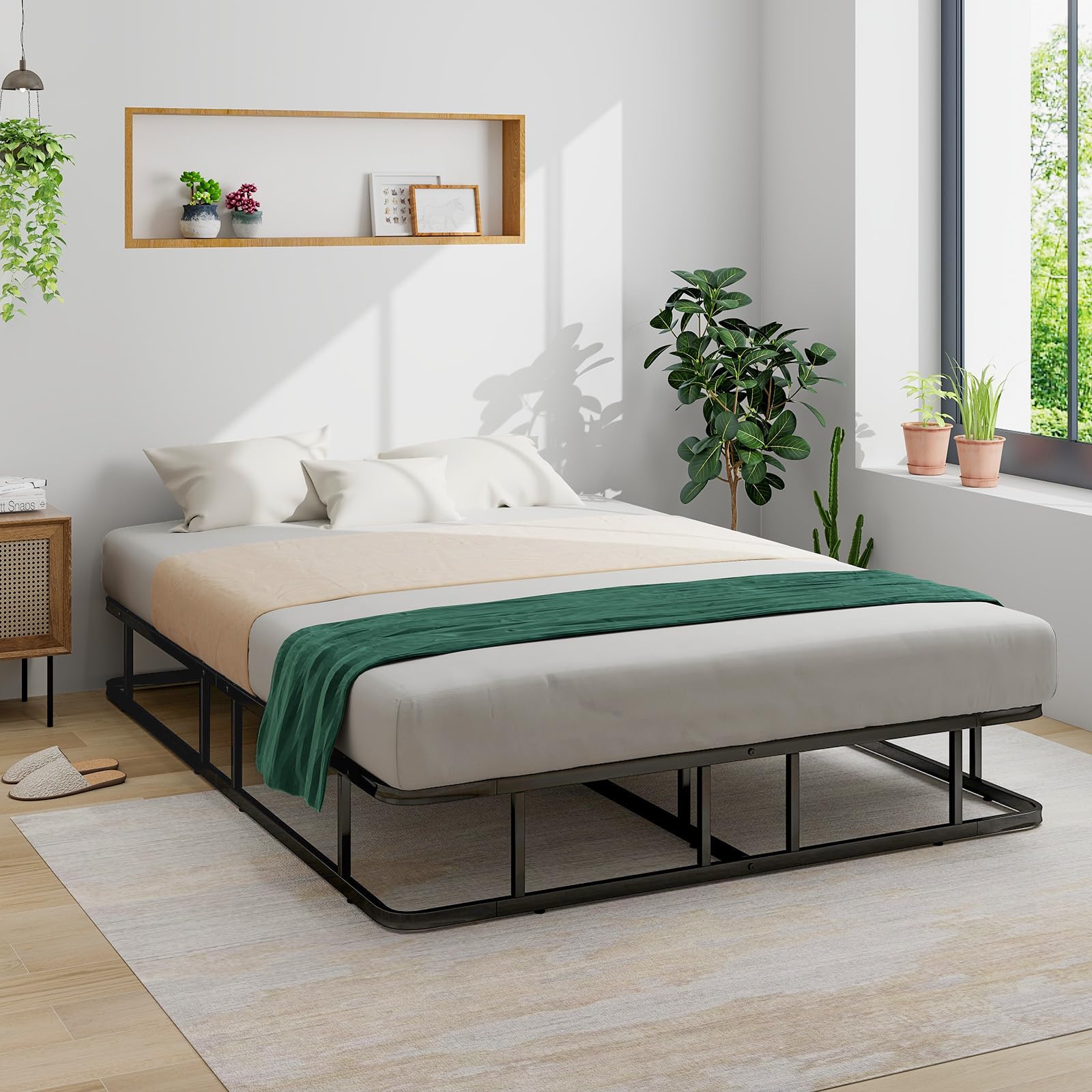 Queen Size Metal Platform Bed Frame