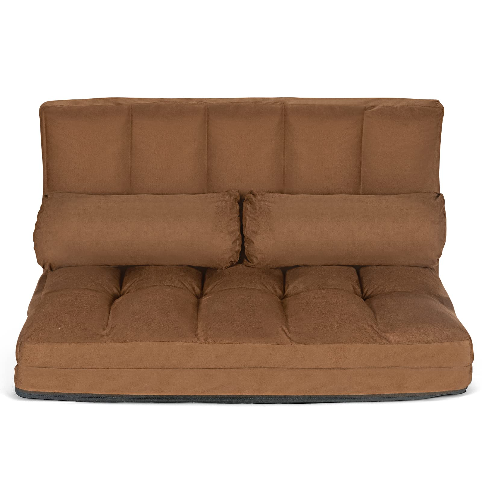 Various Colours Available 6-Position Adjustable Floor Sofa with 2 Pillows