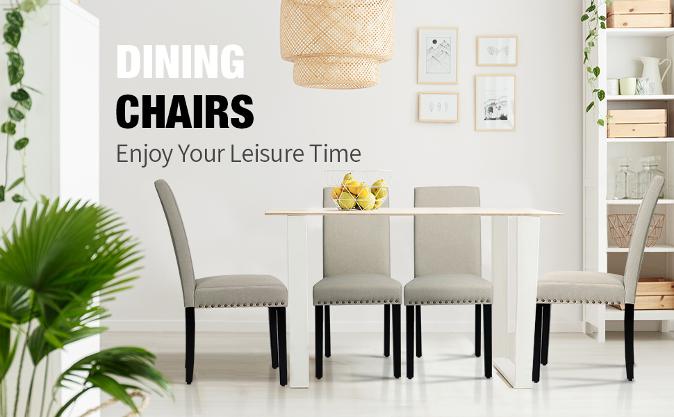 Fabric Dining Chairs Set