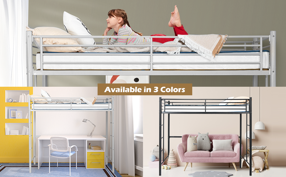 Metal Loft Bed Frame