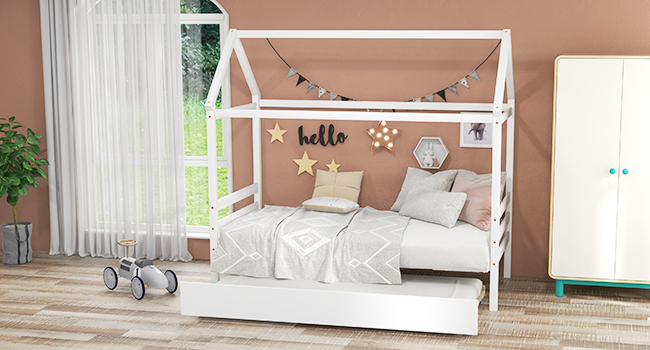 wood bunk bed
