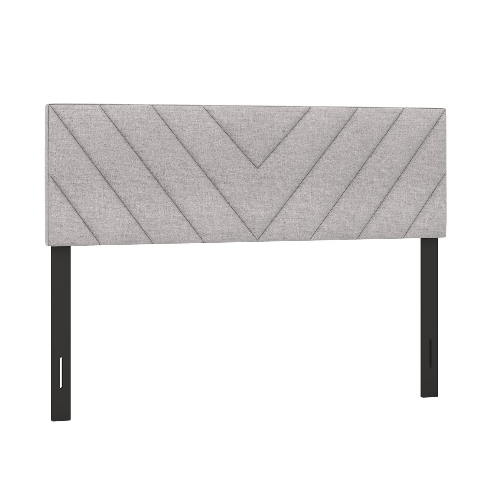 Linen Fabric Upholstered Headboard for Full/Queen Size Bed, Gray