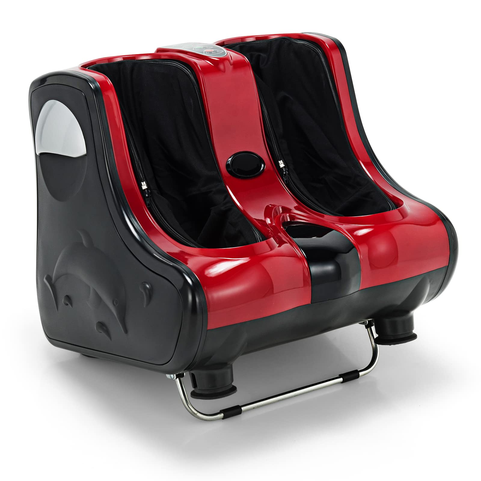 Foot and Calf Massager with Heat，Shiatsu Foot Massager Machine with Vibration, Deep Kneading, 3-Level Intensity Modes