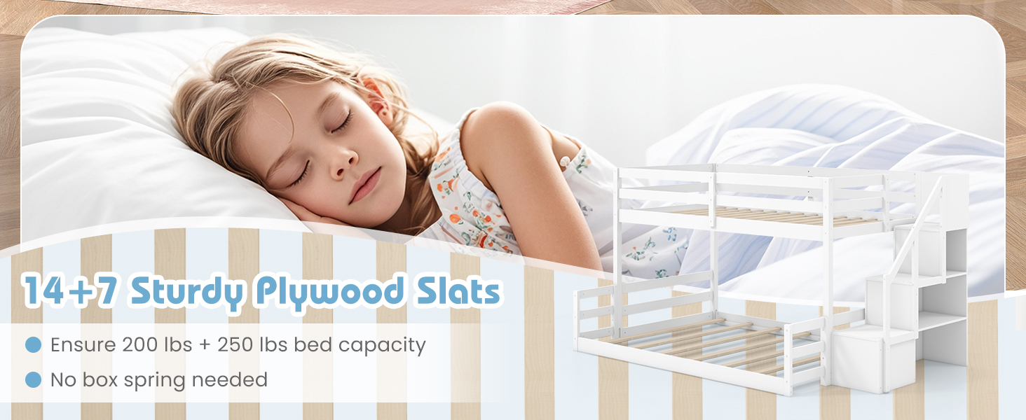 low bunk bed