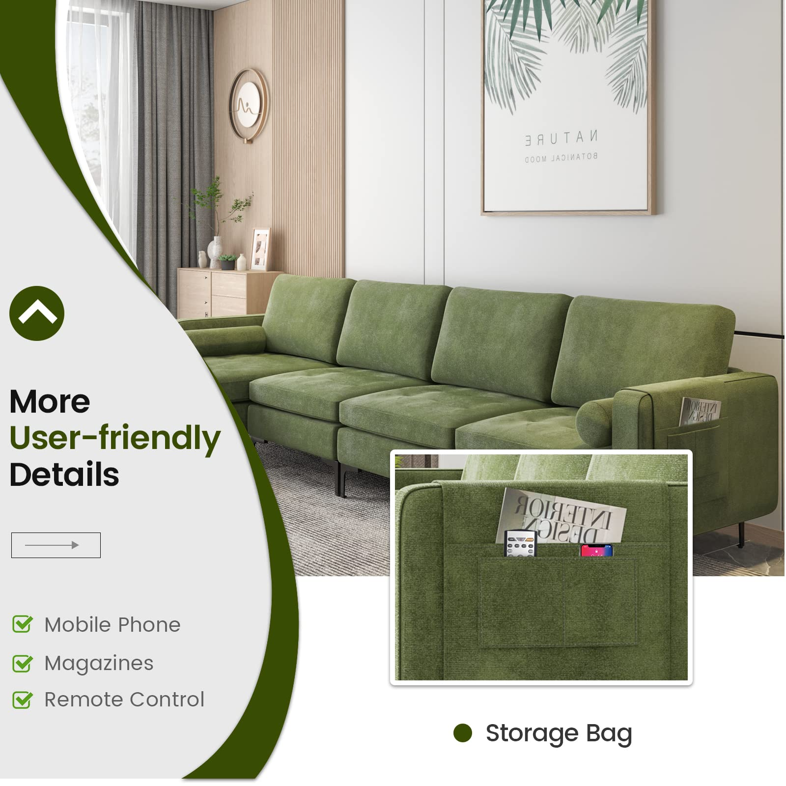 Heavy Duty Sleeper Sofa Couch for Living Room