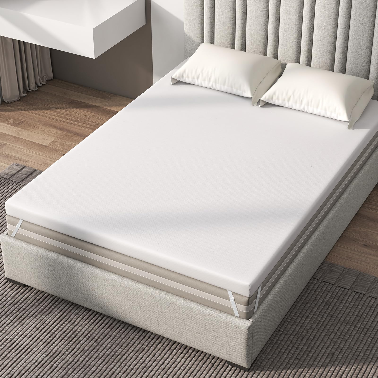 Cooling Gel-Infused Memory Foam Mattress Topper
