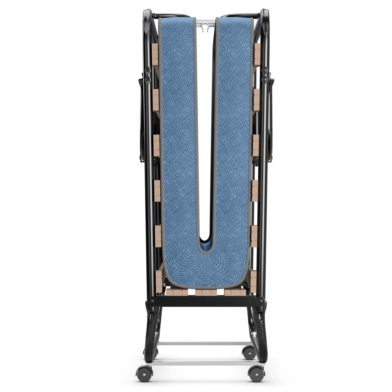 Folding Bed with Mattress for Adults, Rollaway Guest Beds w/Memory Foam Mattress & Metal Frame