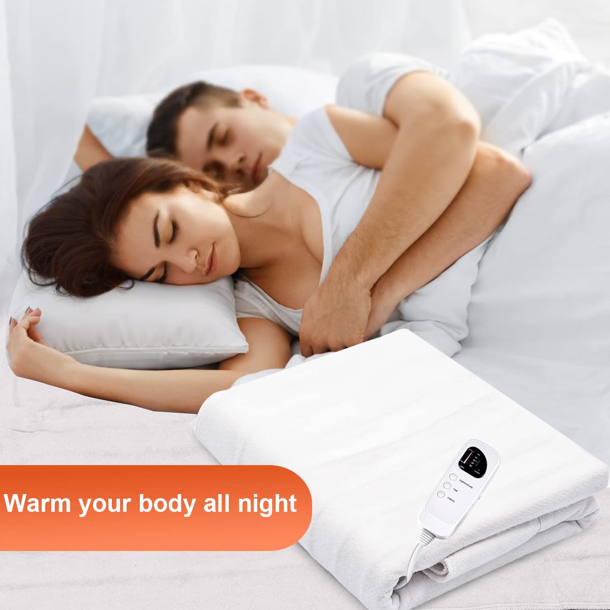 Electric Massage Table Warmer with 5 Heat Settings, Digital Timer and Overheat Protection
