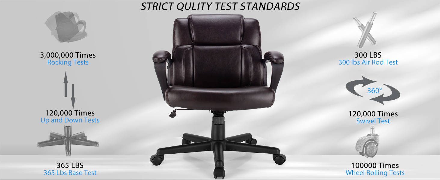brown leather office chair for study home office computer room