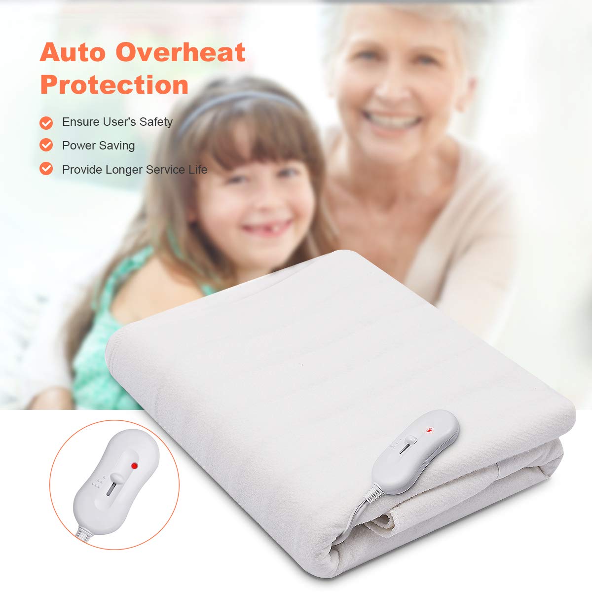 Spa Table Heating Pad with 3 Heat Settings, Auto Overheat Protection