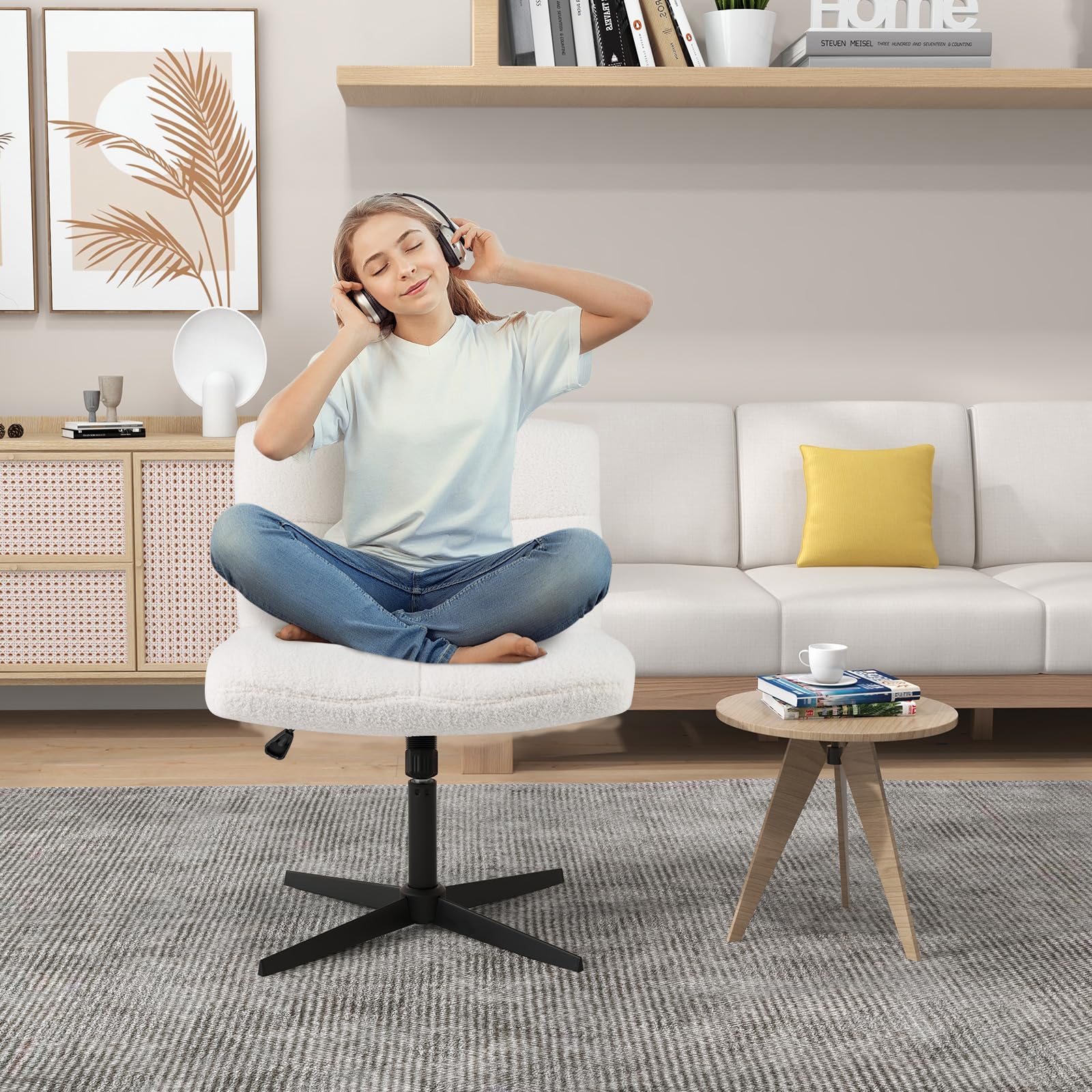 Criss Cross Chair, Height Adjustable Computer Swivel Office Chair