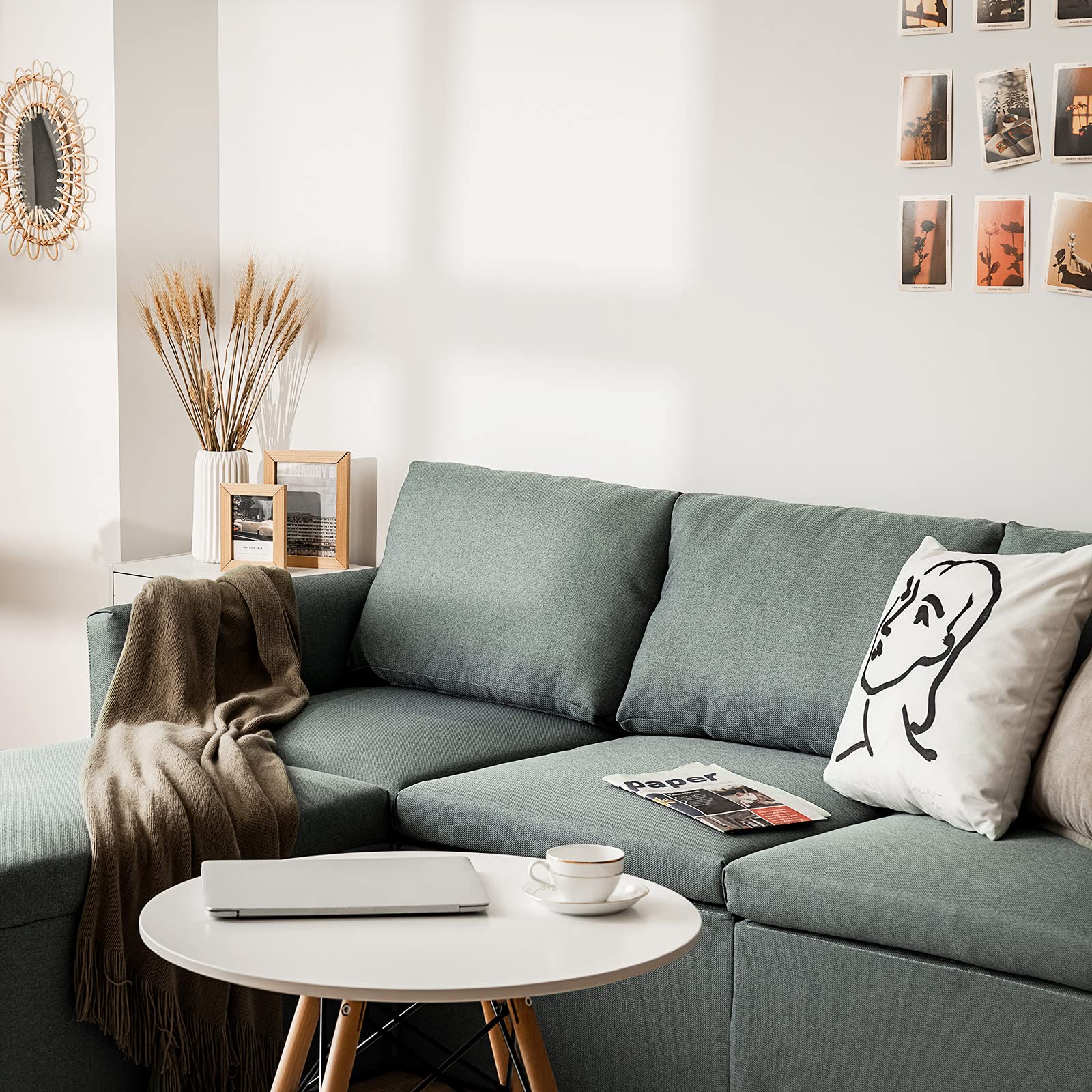Modern L-Shaped Convertible Sectional Sofa Couch with Reversible Chaise