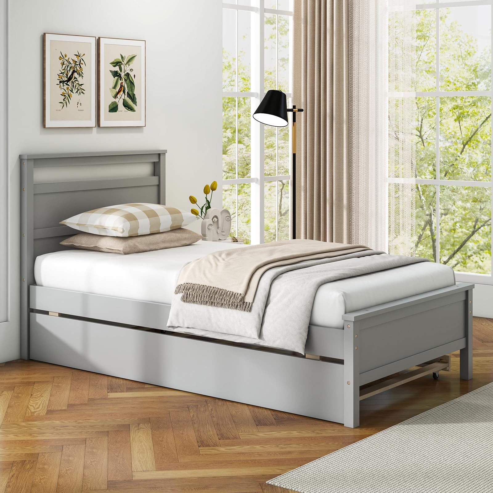 Twin Bed Frame with Trundle