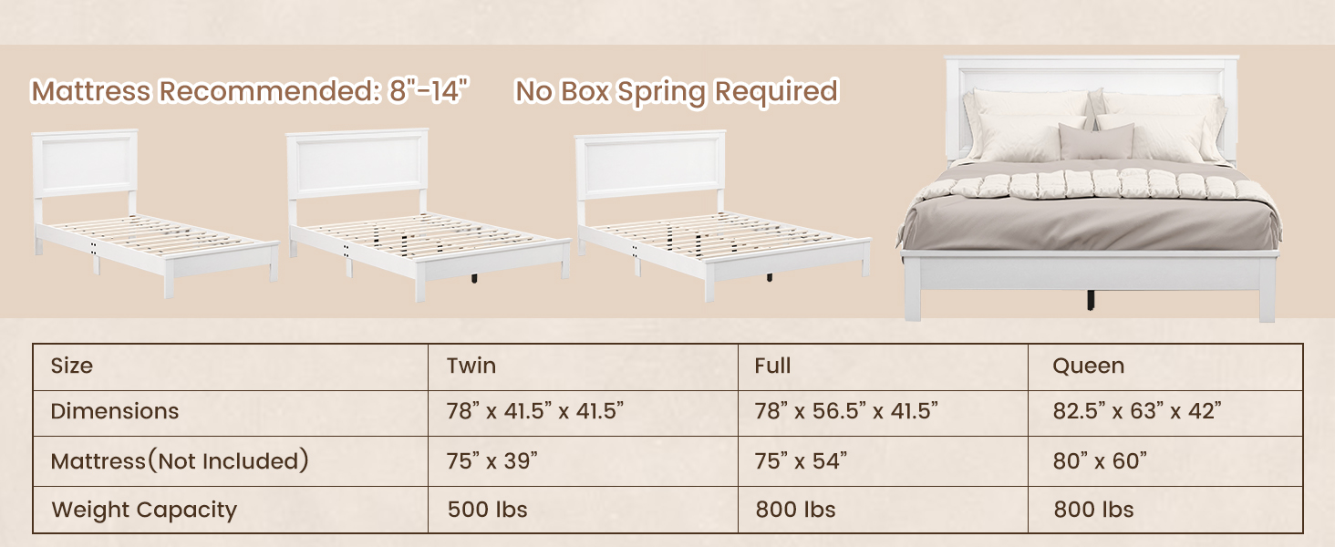 platform bed frame queen size