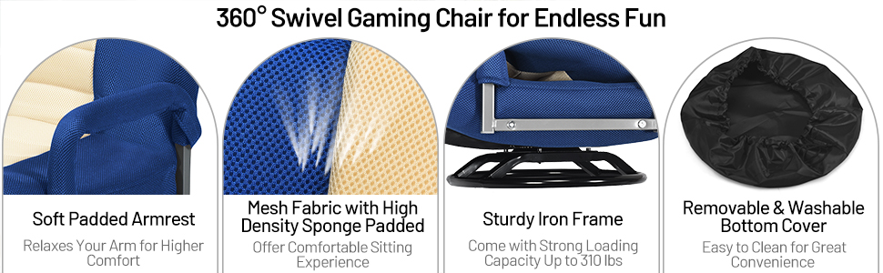 360 Degree Swivel Gaming Chair
