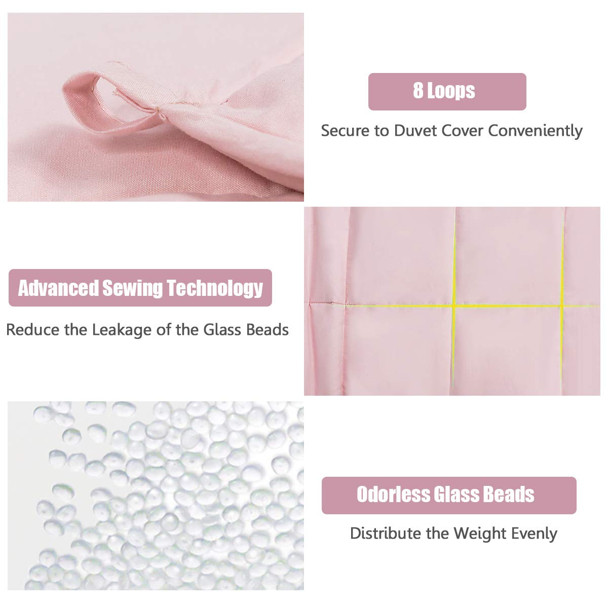 Weighted Blanket with Duvet Covers, Hot and Cold Duvet Cover Set