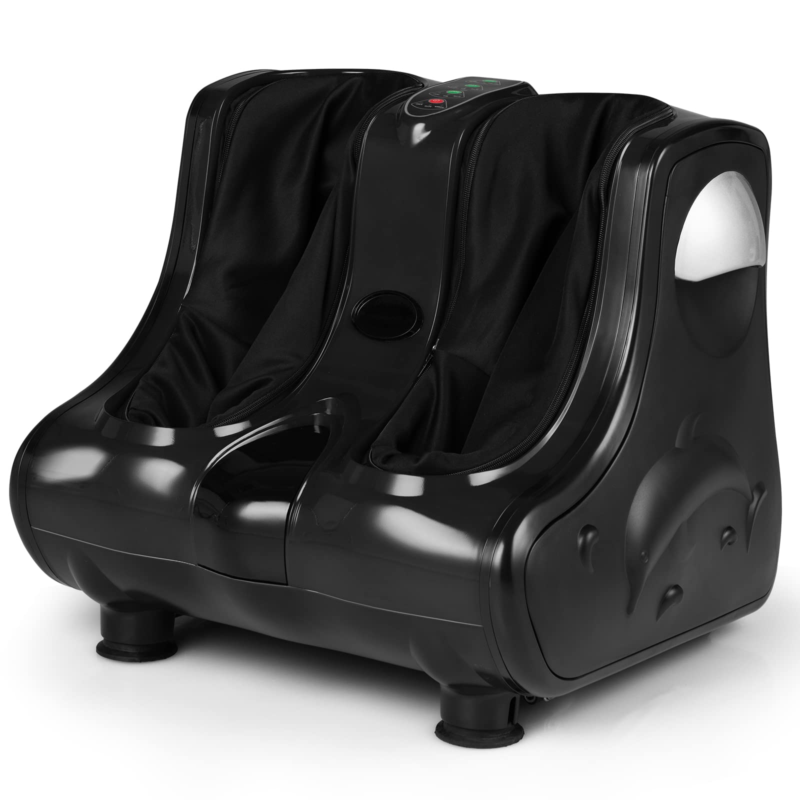 Foot and Calf Massager with Heat，Shiatsu Foot Massager Machine with Vibration, Deep Kneading, 3-Level Intensity Modes